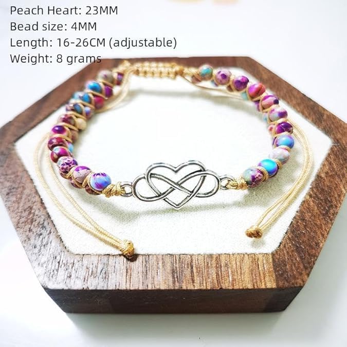 BTZY Store for My Granddaughter “You are Always in Mine Beads“ Bracelet, Natural Emperor Jasper Stone Beaded Wrap Bracelet Duoble Layer for Mind Peace,Bracelet for Granddaughter - Image 2